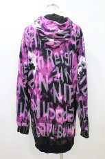 画像2: NieR Clothing / 総柄ZIPパーカー F 紫 H-26-09-06-063-PU-TO-AK-ZH (2)