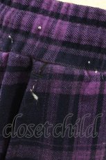 画像4: REFLEM / ベルト付きチェックパンツ FREE 紫 H-26-09-06-006-PU-PA-AK-ZH (4)