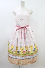 画像1: Emily Temple cute / Revivalノースリーブワンピース M Piyo Piyo Basket H-26-09-06-010-ET-OP-AK-ZH (1)