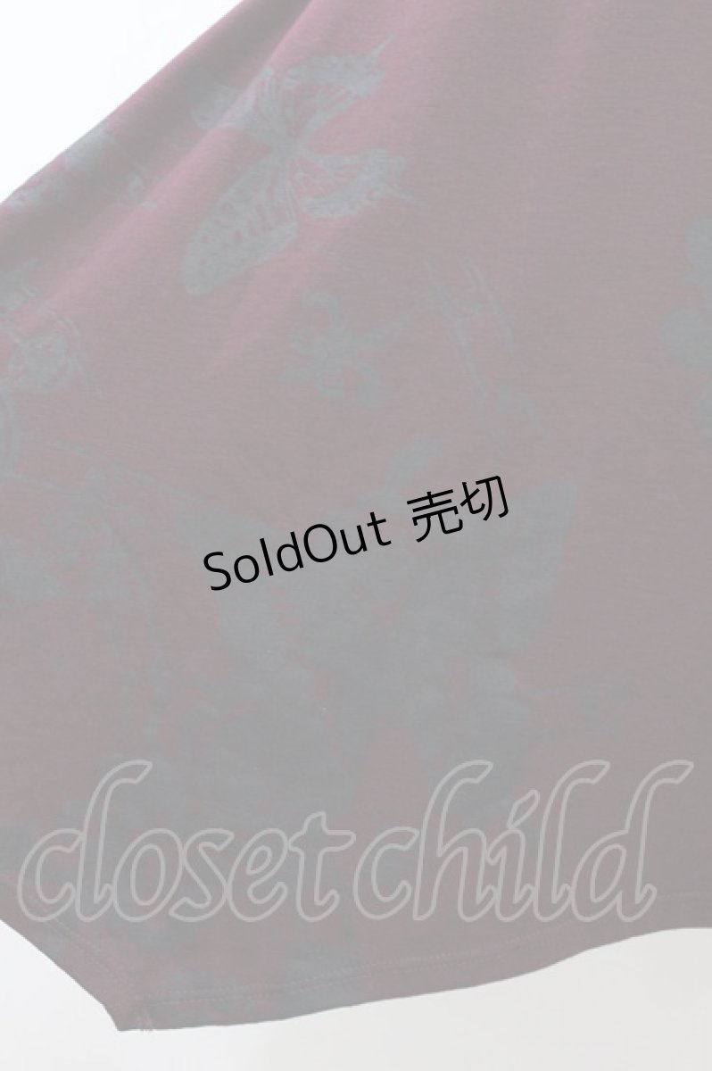 画像3: PUTUMAYO / 蝶プリントカットソーワンピース  ボルドー H-26-09-06-015-PT-OP-KB-ZH (3)