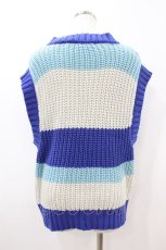 画像2: Candy Stripper / MULTI BORDER KNIT VEST  BLUE MIX H-26-09-06-016-PU-TO-KB-ZH (2)