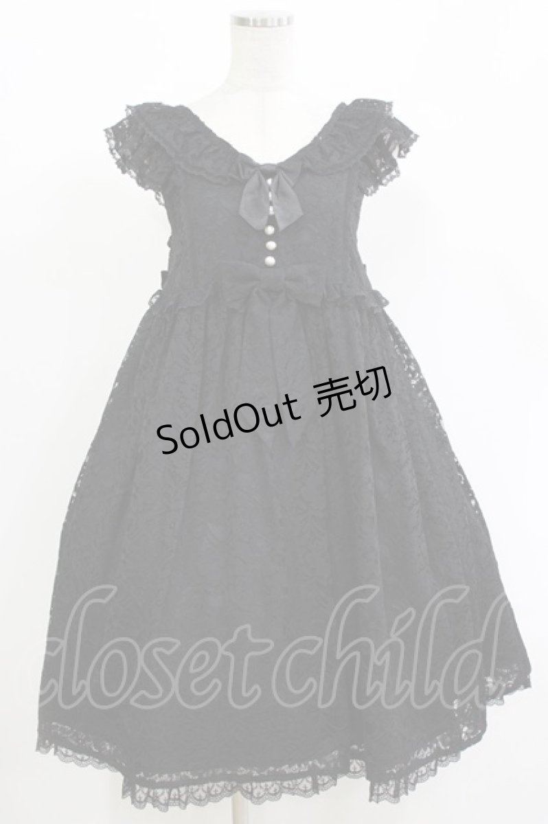 画像1: Angelic Pretty / Sweet Dollyジャンパースカート F ブラック H-26-09-07-042-AP-OP-YZ-ZH (1)