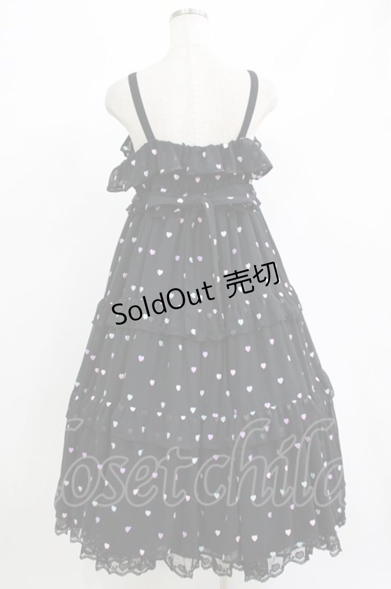 画像3: Angelic Pretty / Candy Petit Heartジャンパースカート Free ブラック H-26-09-07-045-AP-OP-NS-ZH (3)