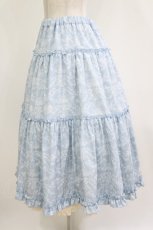 画像2: m petit by misako / NINA'S/RVパニエスカート M サックス/アイボリー リバーシブル H-26-09-07-050-LO-SK-NS-ZH (2)