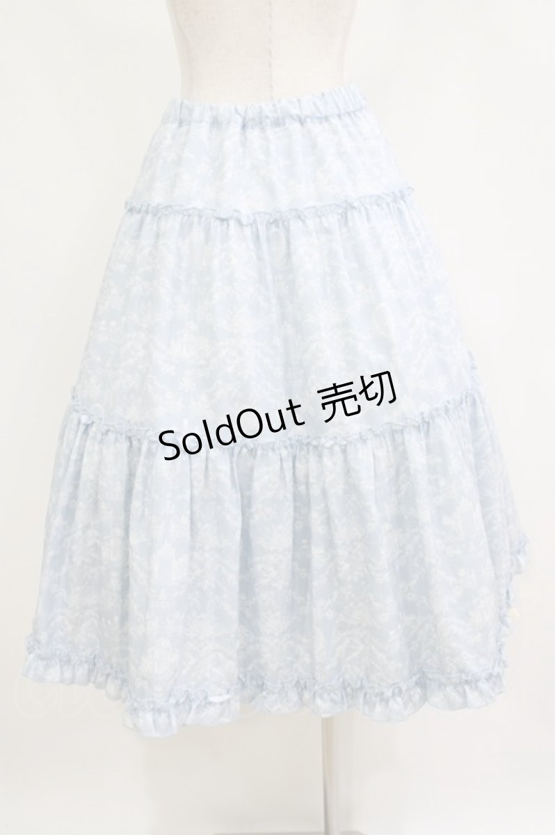 画像3: m petit by misako / NINA'S/RVパニエスカート M サックス/アイボリー リバーシブル H-26-09-07-050-LO-SK-NS-ZH (3)