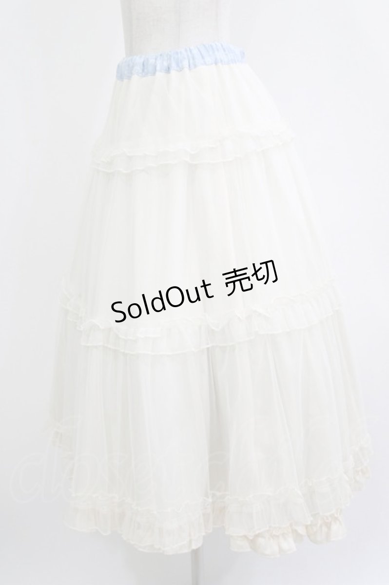 画像6: m petit by misako / NINA'S/RVパニエスカート M サックス/アイボリー リバーシブル H-26-09-07-050-LO-SK-NS-ZH (6)