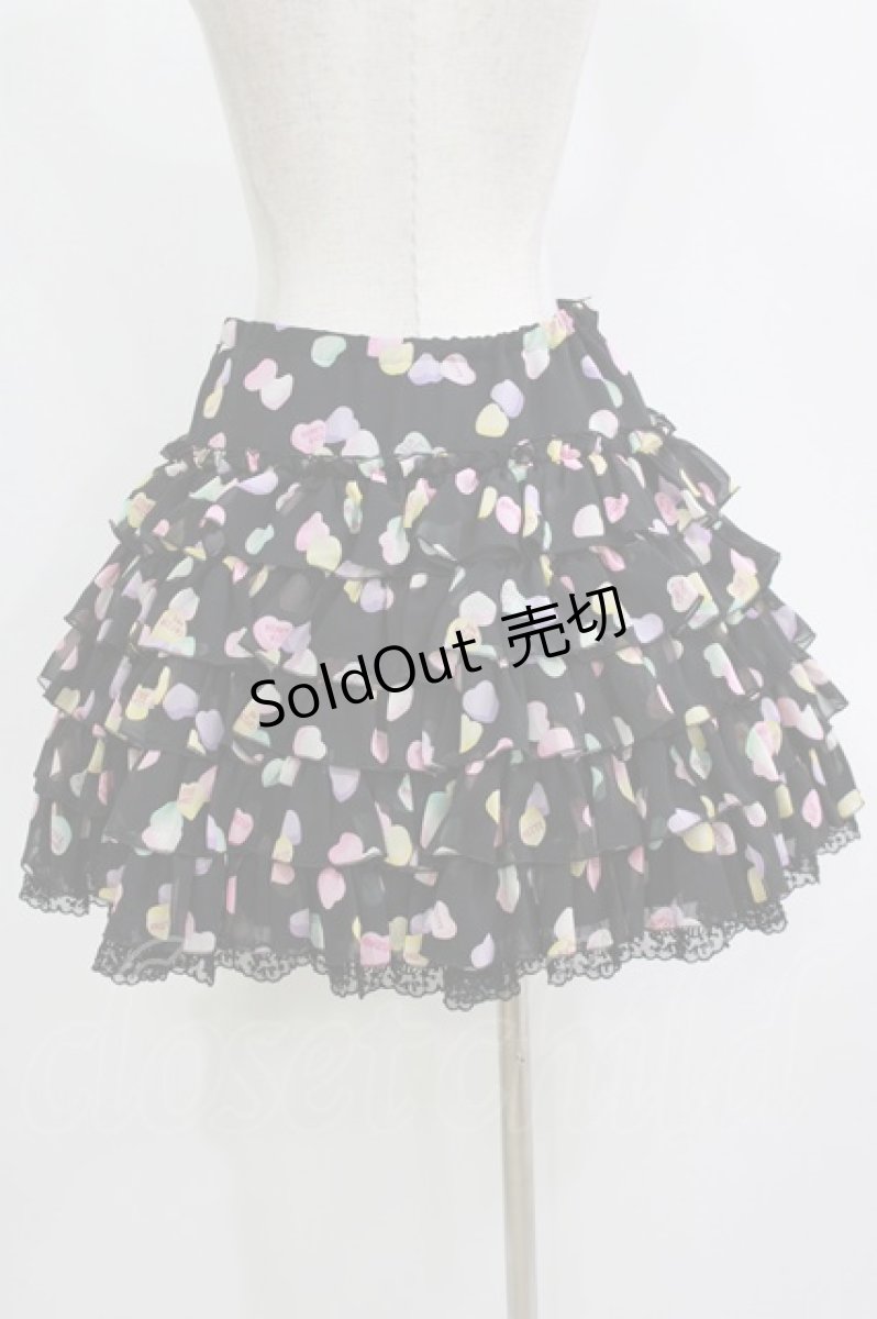 画像3: Angelic Pretty / Sugar Heartsスカート Free ブラック H-26-09-07-054-AP-SK-NS-ZH (3)