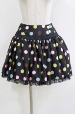 画像1: Angelic Pretty / ポルカドットチョコレートスカート Free ブラック H-26-09-07-055-AP-SK-NS-ZH (1)