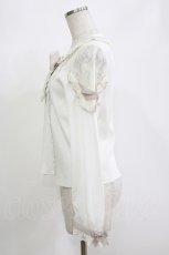 画像2: LIZ LISA / ティアラリボンリブカットブラウス 0 白 H-26-09-07-064-LO-BL-NS-ZH (2)