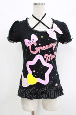 画像1: Angelic Pretty / 魔法の天使プリントカットソー Free ブラック H-26-09-07-066-AP-TO-NS-ZH (1)