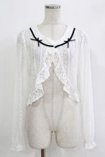 画像1: m petit by misako / AM*レースボレロ LL 白 H-26-09-07-068-LO-TO-NS-ZH (1)