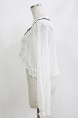 画像2: m petit by misako / AM*レースボレロ LL 白 H-26-09-07-068-LO-TO-NS-ZH (2)