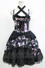 画像1: ALICE and the PIRATES / Night Fairy Fantasia柄ジャンパースカートI Free ブラック H-26-09-07-036-PA-OP-NS-ZH (1)