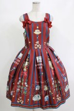 画像1: LIEF / Teddy Tea Set Residentialジャンパースカート M ワイン H-26-09-07-038-LO-OP-NS-ZH (1)
