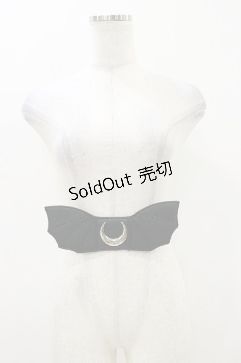 画像1: Restyle / MOON BAT WINGS BELT S ブラック H-26-09-08-069-GO-ZA-KB-ZH (1)
