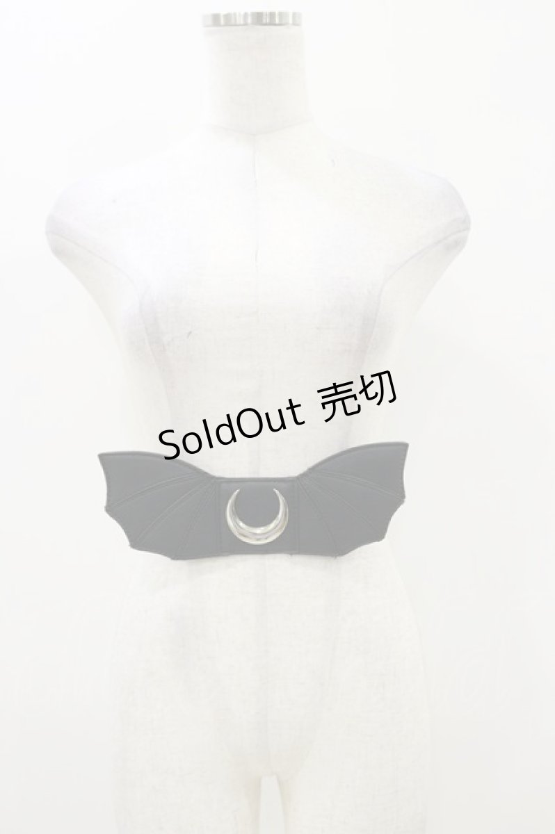 画像2: Restyle / MOON BAT WINGS BELT S ブラック H-26-09-08-069-GO-ZA-KB-ZH (2)