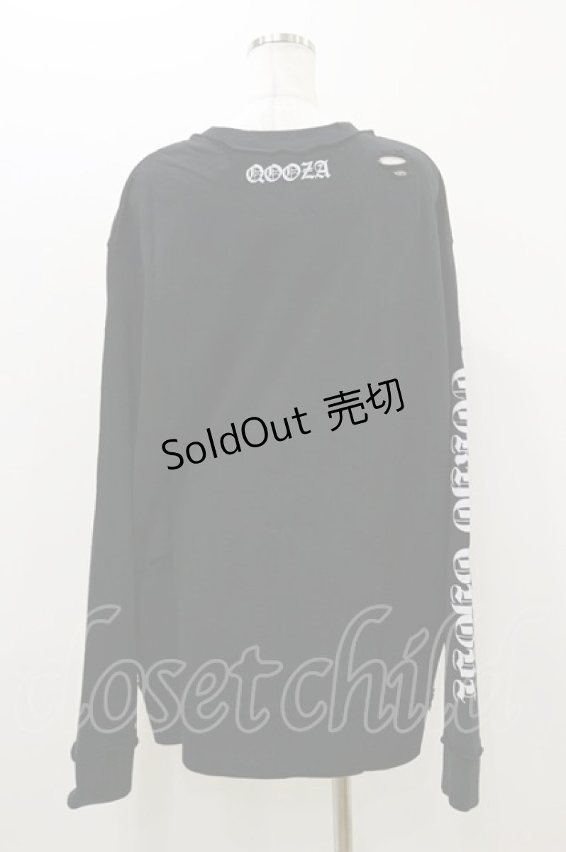 画像2: QOOZA / 東京喰種×QOOZA金木研 ダメージスウェット  ブラック H-26-09-09-005-PU-TO-KB-ZH (2)