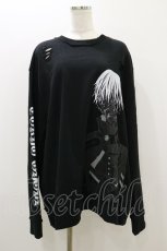 画像1: QOOZA / 東京喰種×QOOZA金木研 ダメージスウェット  ブラック H-26-09-09-006-PU-TO-KB-ZH (1)