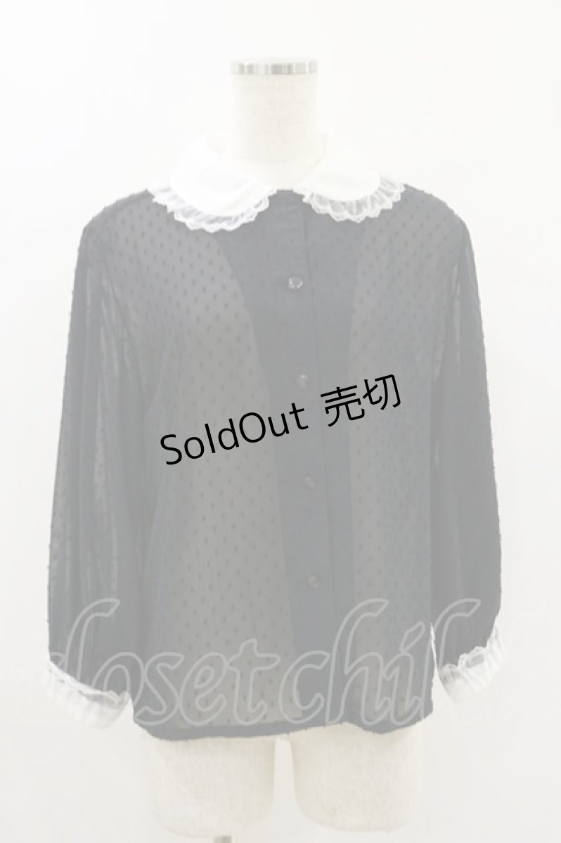 画像1: MILK / ドビードットブラウス  ブラック H-26-09-09-1035-ML-BL-AK-ZH (1)