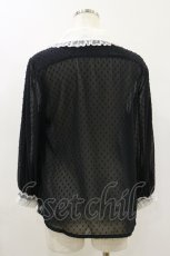 画像2: MILK / ドビードットブラウス  ブラック H-26-09-09-1035-ML-BL-AK-ZH (2)