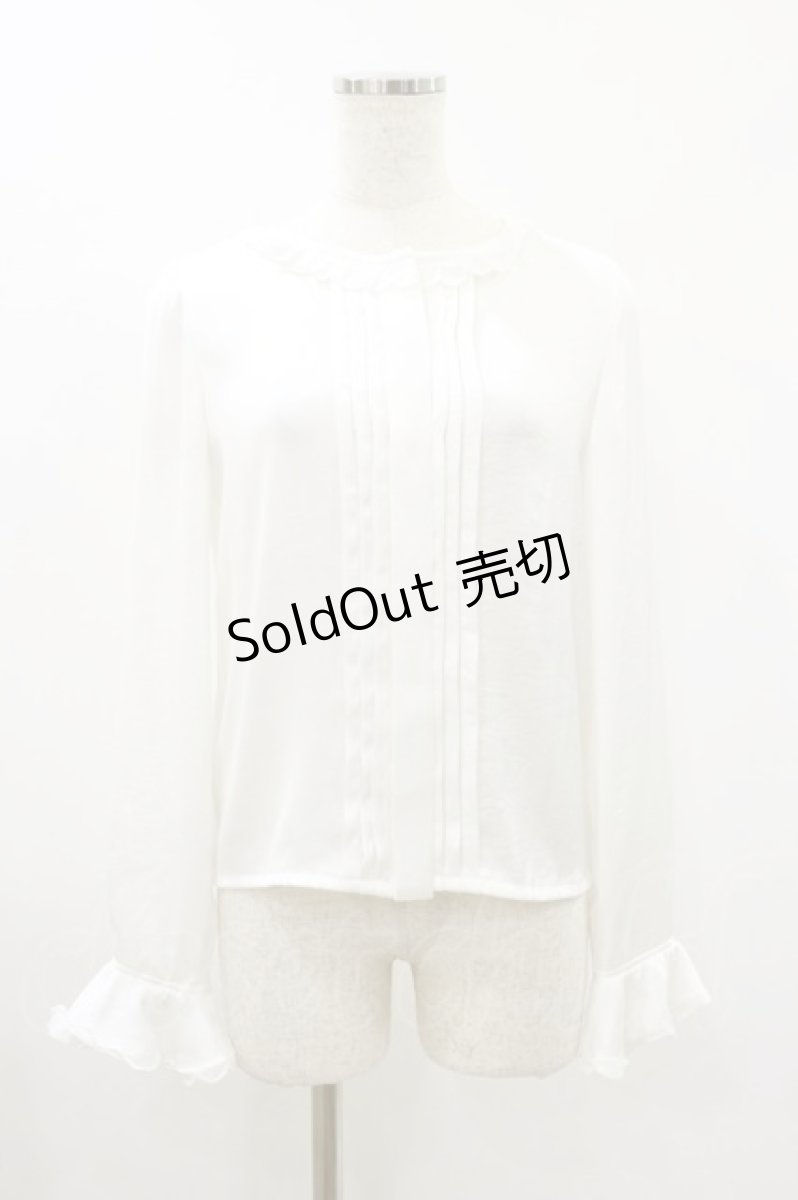 画像1: MILK / プリーツレースブラウス  オフ H-26-09-09-1040-ML-BL-AK-ZH (1)