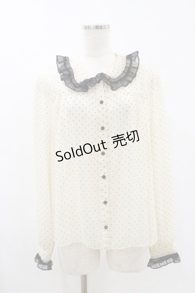 画像1: MILK / ドットブラウス  アイボリー H-26-09-09-1045-ML-BL-AK-ZH (1)