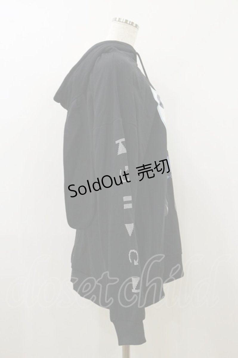 画像3: LISTEN FLAVOR / サイバーうさ耳ヘッドホンパーカー  黒 H-26-09-09-1050-PU-TO-AK-ZH (3)