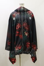 画像1: BACKSTAGE PASS / キモノスリーブジップアップパーカー  黒 H-26-09-09-1054-PU-TO-AK-ZH (1)
