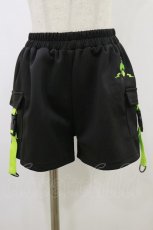 画像1: ACDC RAG / 渦雷ショートパンツ FREE 黒×グリーン H-26-09-09-1065-PU-PA-AK-ZH (1)