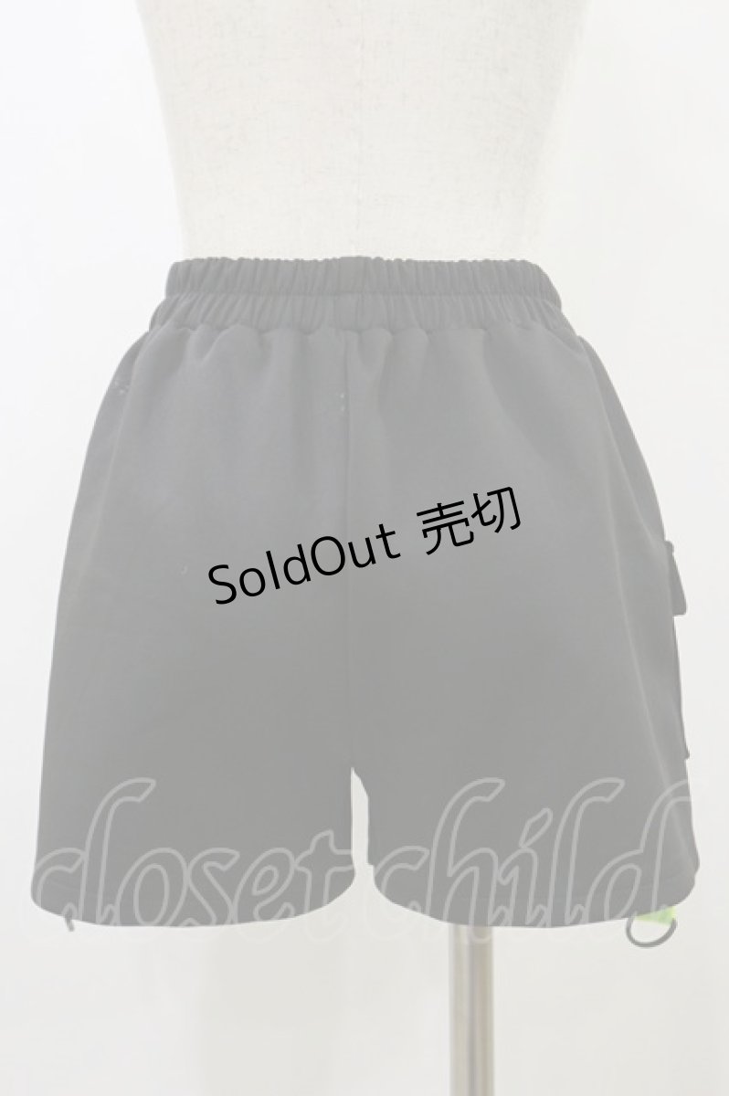 画像2: ACDC RAG / 渦雷ショートパンツ FREE 黒×グリーン H-26-09-09-1065-PU-PA-AK-ZH (2)