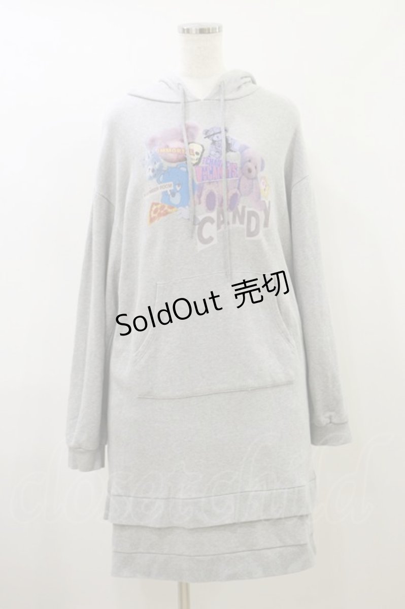 画像1: Candy Stripper / PRINT PARKER ONEPIECE 2 GREY H-26-09-09-1077-PU-OP-AK-ZH (1)