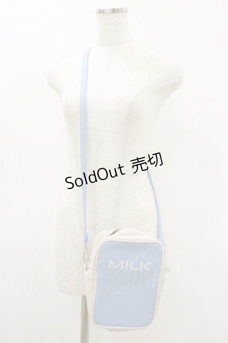 画像1: MILK / BOXショルダーバッグ  サックス H-26-09-09-1015-ML-BG-AK-ZH (1)