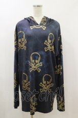 画像1: NieR Clothing / 総柄プルパーカー  黒 H-26-09-09-1030-PU-TO-KB-ZH (1)
