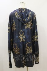 画像2: NieR Clothing / 総柄プルパーカー  黒 H-26-09-09-1030-PU-TO-KB-ZH (2)