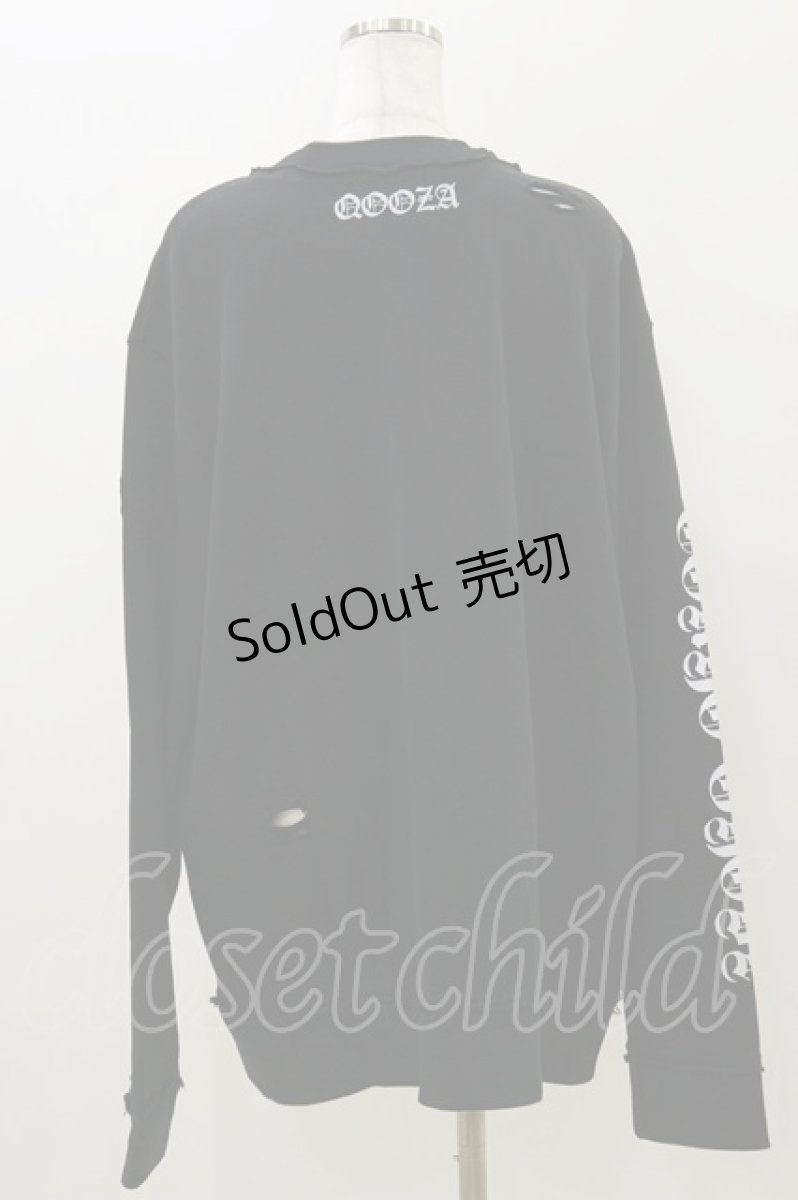 画像2: QOOZA / 東京喰種×QOOZA金木研 ダメージスウェット  ブラック H-26-09-09-010-PU-TO-KB-ZH (2)