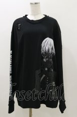 画像1: QOOZA / 東京喰種×QOOZA金木研 ダメージスウェット  ブラック H-26-09-09-012-PU-TO-KB-ZH (1)