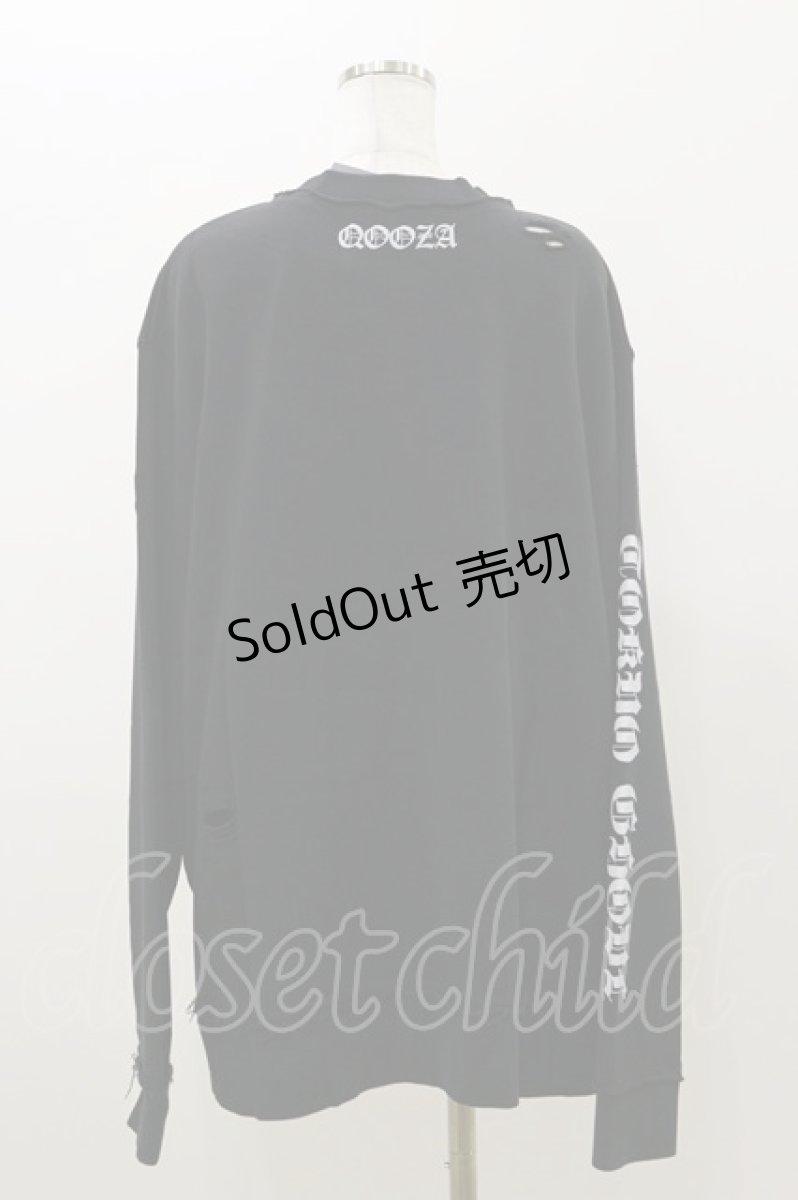 画像2: QOOZA / 東京喰種×QOOZA金木研 ダメージスウェット  ブラック H-26-09-09-013-PU-TO-KB-ZH (2)