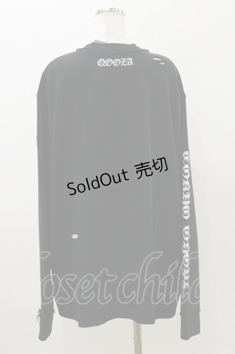 画像2: QOOZA / 東京喰種×QOOZA金木研 ダメージスウェット  ブラック H-26-09-09-014-PU-TO-KB-ZH (2)