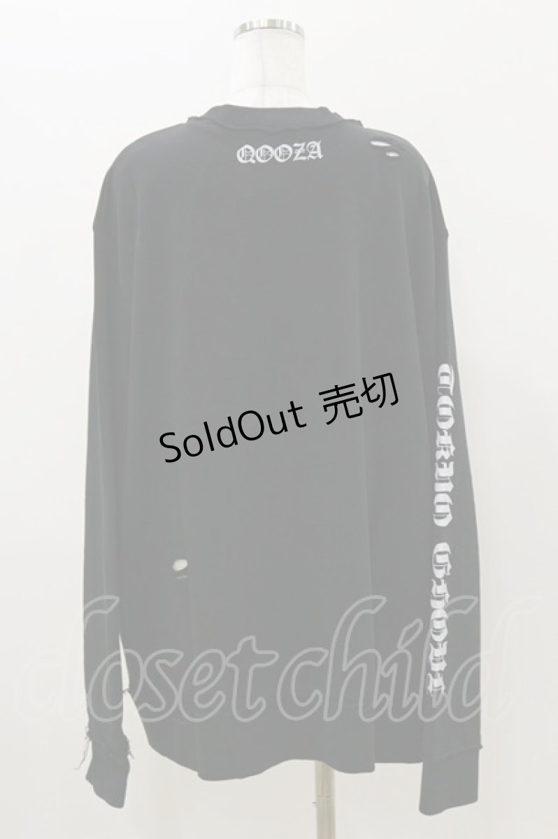 画像2: QOOZA / 東京喰種×QOOZA金木研 ダメージスウェット  ブラック H-26-09-09-015-PU-TO-KB-ZH (2)
