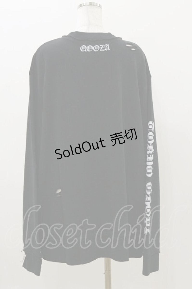 画像2: QOOZA / 東京喰種×QOOZA金木研 ダメージスウェット  ブラック H-26-09-09-016-PU-TO-KB-ZH (2)