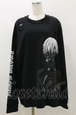 画像1: QOOZA / 東京喰種×QOOZA金木研 ダメージスウェット  ブラック H-26-09-09-017-PU-TO-KB-ZH (1)