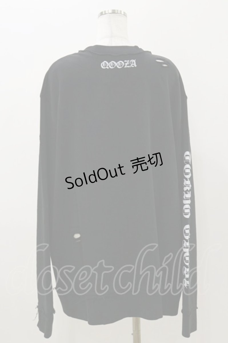 画像2: QOOZA / 東京喰種×QOOZA金木研 ダメージスウェット  ブラック H-26-09-09-017-PU-TO-KB-ZH (2)