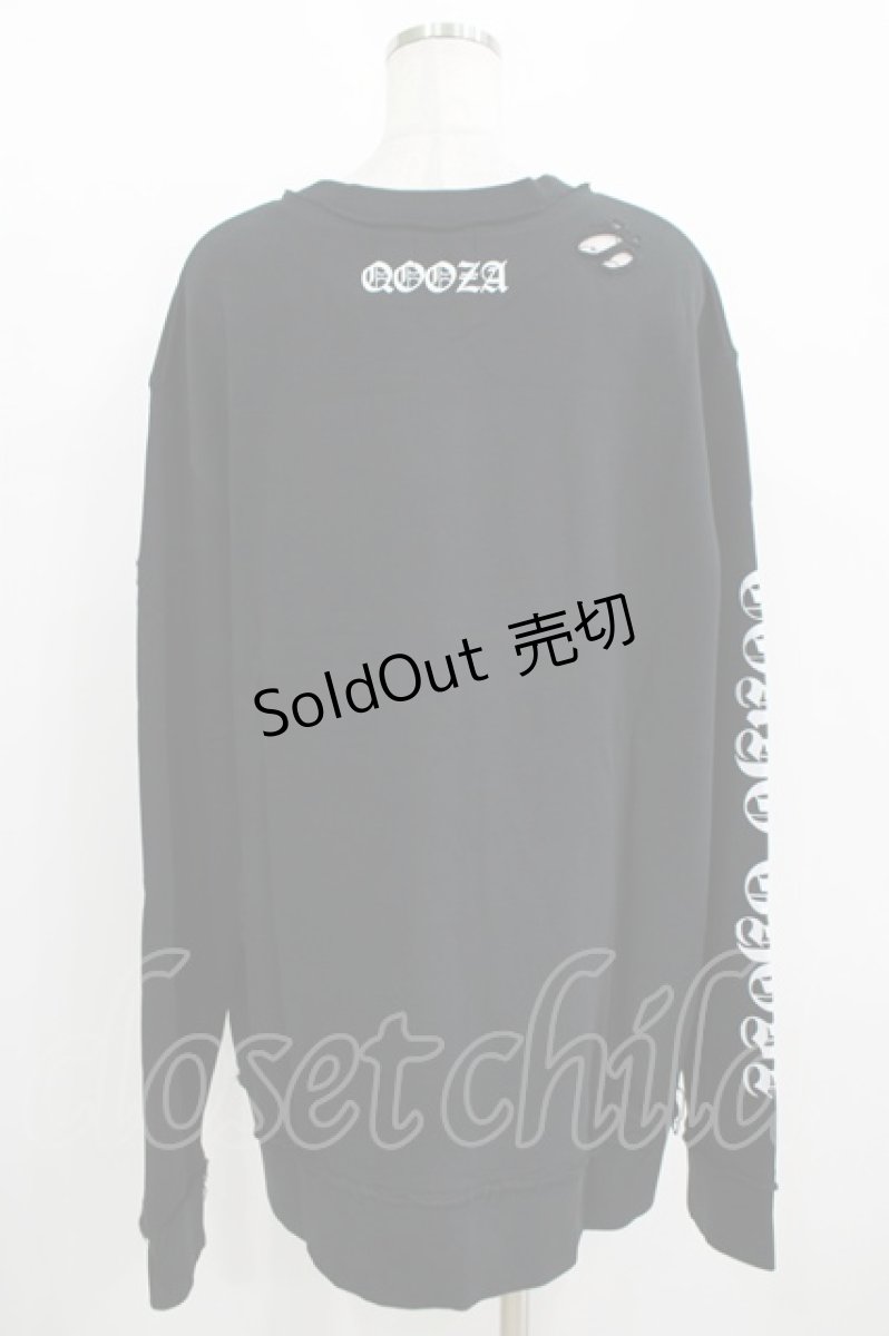 画像2: QOOZA / 東京喰種×QOOZA金木研 ダメージスウェット  ブラック H-26-09-09-020-PU-TO-KB-ZH (2)