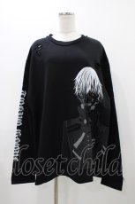 画像1: QOOZA / 東京喰種×QOOZA金木研 ダメージスウェット  ブラック H-26-09-09-028-PU-TO-KB-ZH (1)