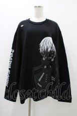 画像1: QOOZA / 東京喰種×QOOZA金木研 ダメージスウェット  ブラック H-26-09-09-029-PU-TO-KB-ZH (1)