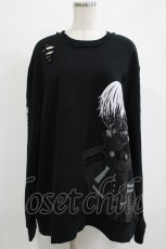 画像1: QOOZA / 東京喰種×QOOZA金木研 ダメージスウェット  ブラック H-26-09-09-032-PU-TO-KB-ZH (1)
