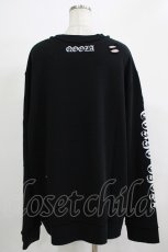 画像2: QOOZA / 東京喰種×QOOZA金木研 ダメージスウェット  ブラック H-26-09-09-032-PU-TO-KB-ZH (2)