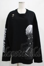 画像1: QOOZA / 東京喰種×QOOZA金木研 ダメージスウェット  ブラック H-26-09-09-036-PU-TO-KB-ZH (1)