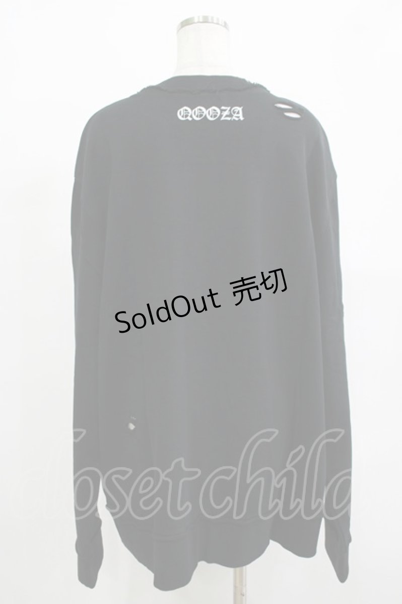 画像2: QOOZA / 東京喰種×QOOZA金木研 ダメージスウェット  ブラック H-26-09-09-038-PU-TO-KB-ZH (2)