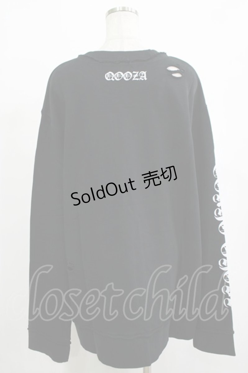 画像2: QOOZA / 東京喰種×QOOZA金木研 ダメージスウェット  ブラック H-26-09-09-041-PU-TO-KB-ZH (2)